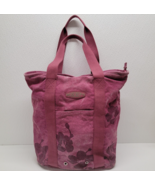 Keen Hybrid Transport Purple Flower Bag Tote Canvas Zip Closure 2 Handles - £34.40 GBP