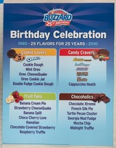 Dairy Queen Poster Blizzard 25th Birthday Celebration 22x28 dq2 - £11.72 GBP