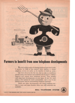 1945 Bell Telephone System Farmers To Benefit From New Telephone Print ad Fc3 - $14.25