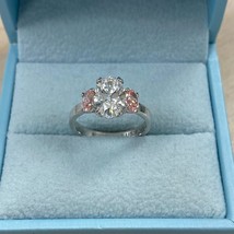 3 Pierre Igi 2.17Ct D-VVS2 Coupe Ovale Rose Côté Labo Grown Bague Diamant 14k Or - £1,356.01 GBP