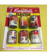 NEW Vintage 1991 Playtime Campbell&#39;s Playfood 6 Pack V8, Soup Cans Tyco - $14.95