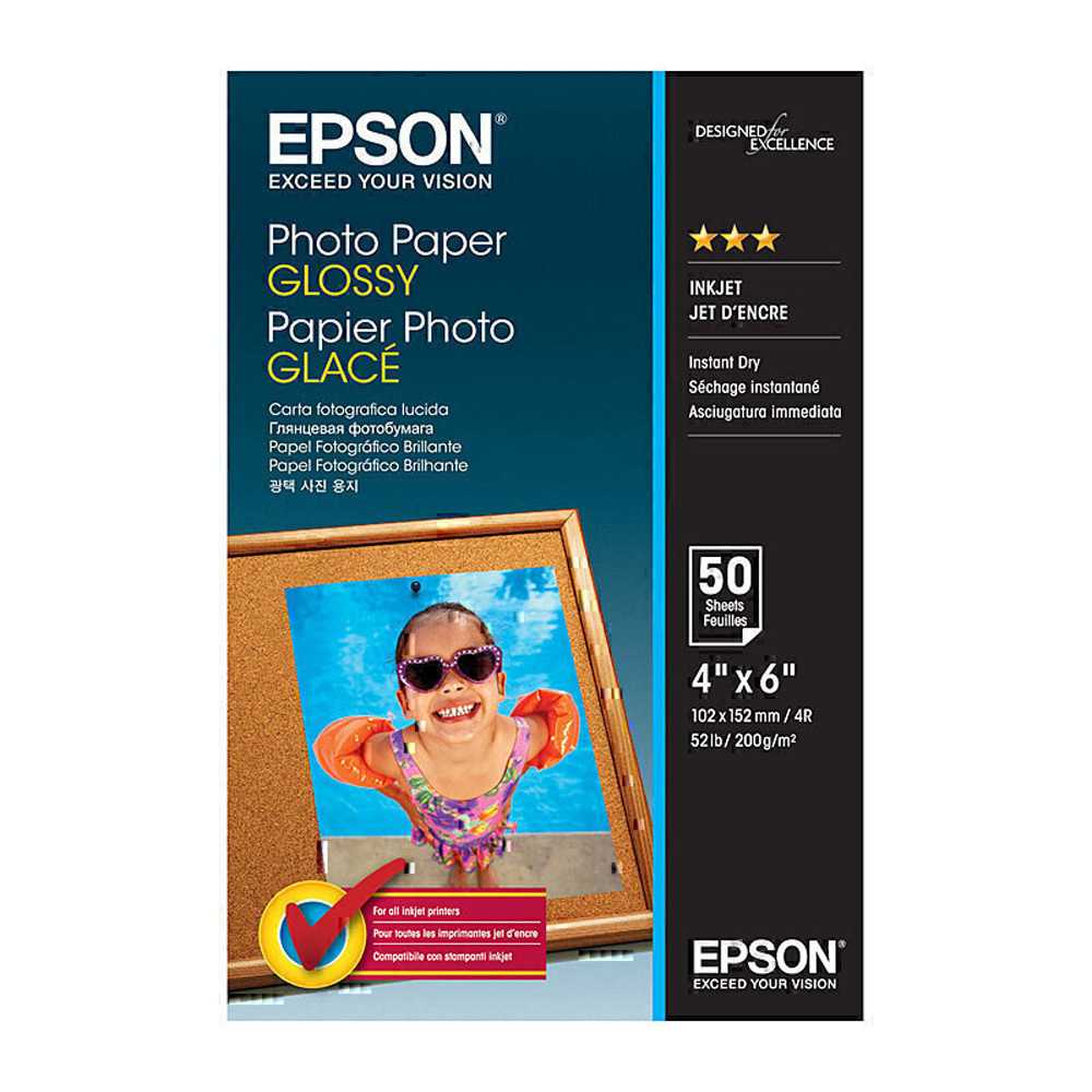 Epson Glossy Photo Paper 50pc (4x6in) - $27.47