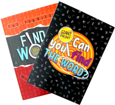 NEW Lot of 2 Large Print Word Search Find Seek Hunt Puzzle Books 43 in Each - £7.77 GBP