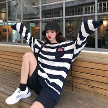 2020 Autumn Retro  Female Student Loose Pullover Large Casual Coat Sweat... - $67.77