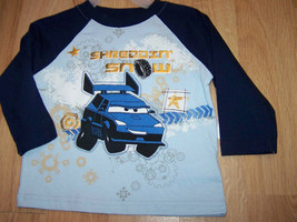 Size 18 Months Disney Pixar Cars DJ Long Sleeve Shirt Top Blue Sheddin&#39; Snow New - £9.56 GBP