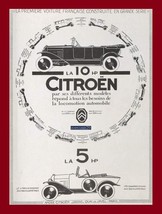 1923 Citroën 10 Hp Torpedo &amp; 5 Hp Cabriolet Large Vintage NON-COLOR Ad - France - £17.34 GBP