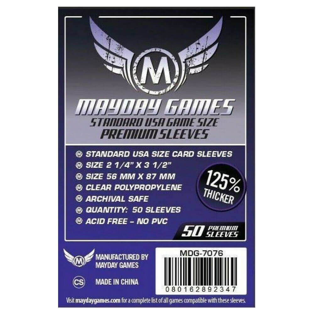 Mayday: 50 Premium USA Board Game Sleeves (Purple) - $16.49