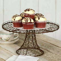 Twisted Wire Cake Stand Plate Tabletop Display Rustic Farmhouse Country Decor - £30.73 GBP