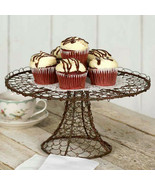 Twisted Wire Cake Stand Plate Tabletop Display Rustic Farmhouse Country ... - £30.56 GBP