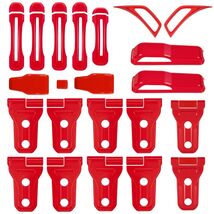 Bonbo 22PCS Red Door Hinge Hood Vent Trim Jeep Wrangler JL JLU 2018-2023 - $67.50