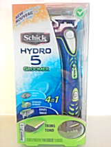 New Schick Hydro 5 Groomer 4 In 1 Battery Power Cartridge Razor &amp; Trimmer - £10.33 GBP