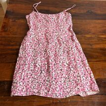 Sun-deh Sundress Womens Size S Pink Floral Mini Square Neck Smocked Back - $15.25