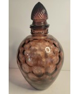 Purple Amethyst Vase with Stopper Coin Dot Honeycomb Pattern - $46.00