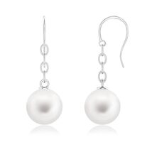 ANGARA Freshwater Pearl Solitaire Drop Earrings in Silver for Women (11mm) - $225.73+