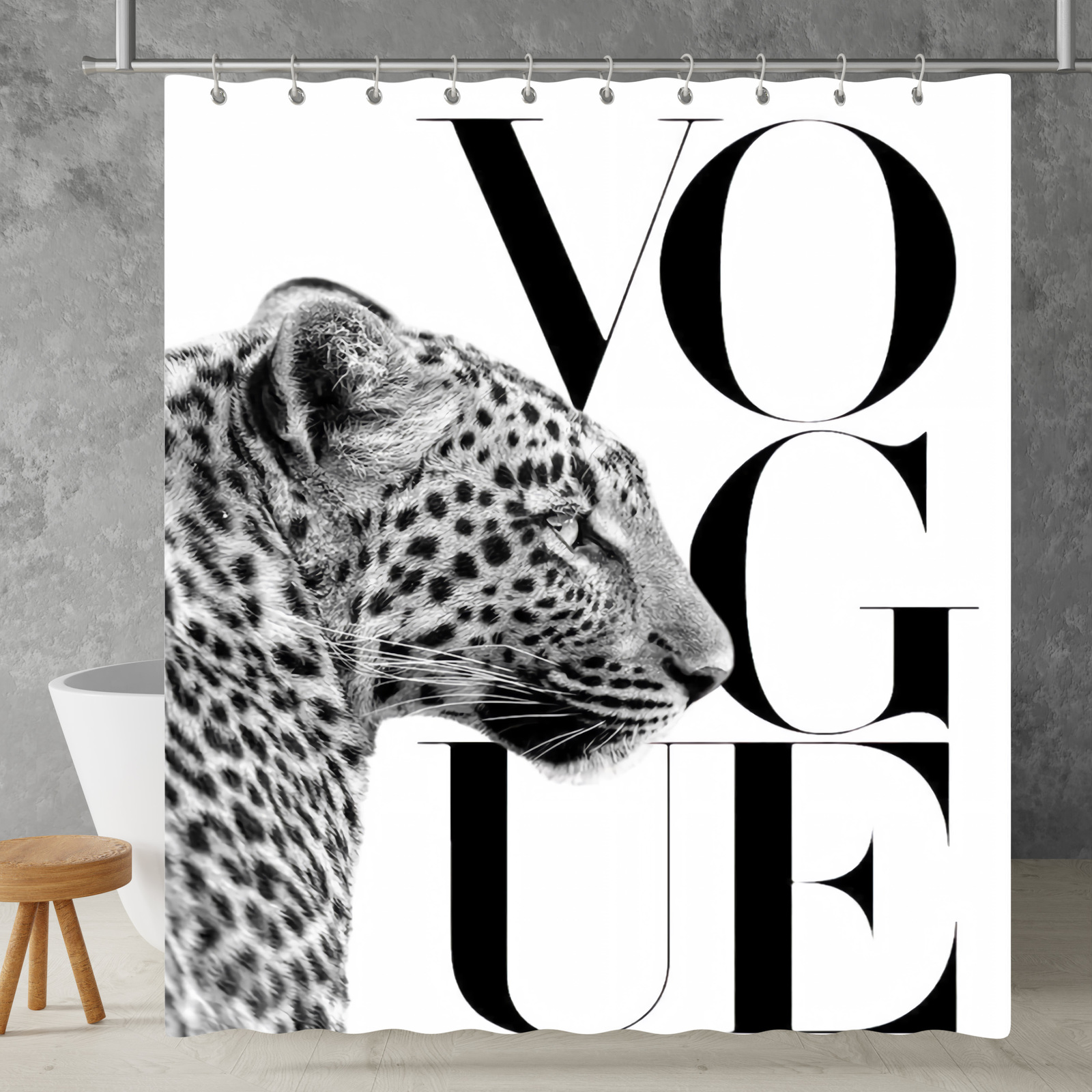 New!!! Vogue Cover Custom Waterproof Polyester Shower Curtain 4 Size Item image 7