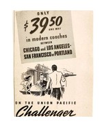 1941 Union Pacific Railroad Challenger Advertisement Train Modern Coache... - €21,44 EUR