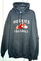 PORT COMPANY CORE FLEECE HUSKIES FOOTBALL MEN'S GRAY HOODIE-XL-WORN ONCE - $24.00