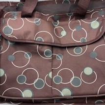 Organizing Utility Tote Bag Pockets Brown Circle Straps Handles Similar ... - $12.57