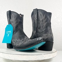 NEW Lane LEXINGTON Black Cowboy Boots Size 7.5 Short Leather Ankle Snip Toe Boot - £152.12 GBP