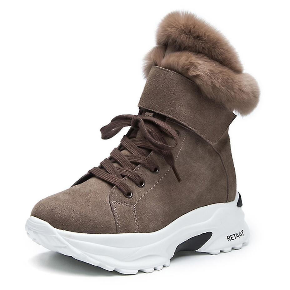 Primary image for Women's Snow Short Matte Plus Velvet Cotton Genuine Leather Shoes