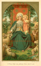 Mother of the Divine Shepherd –8.5x11&quot; based on a Vintage Holy Card – Catholic A - £9.38 GBP+