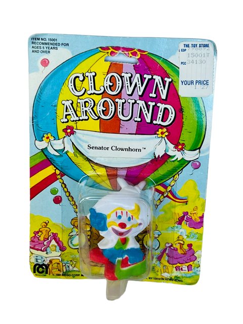 Mego Clown Around Toy Figure 1981 MOC mount studio carnival Senator Clownhorn - $39.55