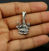 925 sterling silver unique design Goddess Laxmi Mataji unisex pendant ss... - $642.97 MXN