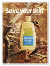 Vaseline Lotion Save Your Skin Tree in Winter Vintage 1972 Full-Page Mag... - £7.75 GBP