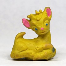 Diener Yellow Deer with Antlers Eraser Vintage 1950s Itty Bittys Charm A... - £11.61 GBP
