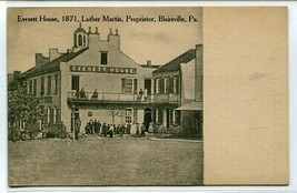 Everett House Blairsville Pennsylvania 1910c postcard - £5.04 GBP