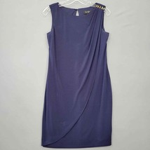 Jessica Simpson Women Dress Midi Size 2 Blue Stretch Navy Sleeveless Cas... - $12.24