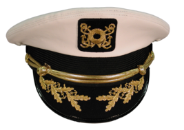 Commodore Hat / Navy Officer Hat / Deluxe / White - $59.99