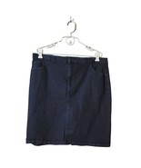 Laura Scott Skirt Womens Size 18 Dark Wash Denim Cotton Blend Jean Skirt... - £13.18 GBP