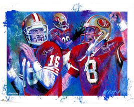 Framed Canvas Print Painting San Francisco 49ERS Joe Montana Jerry Rice Steve Yo - £31.14 GBP+