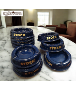 Advertising Ashtray 80s STOCK NO. 10 Small + 2 Large Vintage NEW - $2,445.71 MXN