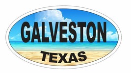 Galveston Texas Oval Bumper Sticker or Helmet Sticker D3742 Euro Oval - £1.11 GBP+