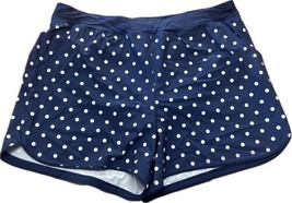 Lands End Swim Shorts Womens Plus 24W Navy White Polka Dot Built In Briefs NEW - £34.83 GBP