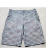 Nike Golf Performance Shorts Mens 34 Multi Plaid Stretch Slash Pocket Lo... - $24.36
