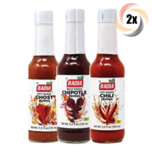 2x Bottles Badia Variety Hot & Mild Sauce | 5.2oz | MSG Free! | Mix & Match! - $16.12