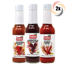 2x Bottles Badia Variety Hot & Mild Sauce | 5.2oz | MSG Free! | Mix & Match! - £12.73 GBP