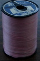 Nice Large Roll of Ribbed Curling 3/16&quot; Ribbon, VG CND Pastel Pink/Mauve  COLOR - £9.48 GBP