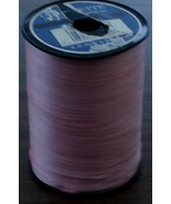 Nice Large Roll of Ribbed Curling 3/16&quot; Ribbon, VG CND Pastel Pink/Mauve... - $11.87