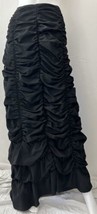 CLEA Gathered Maxi Skirt Black Evening Formal Size Medium - $183.78