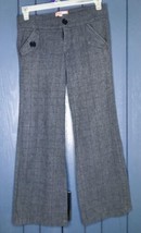 Retro Gray Checkered Plaid Trouser Pants Size 3 Dark Academia USA Made - $11.88