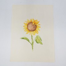 Aquarelle Peinture Doré Tournesol Nature Morte - £39.77 GBP