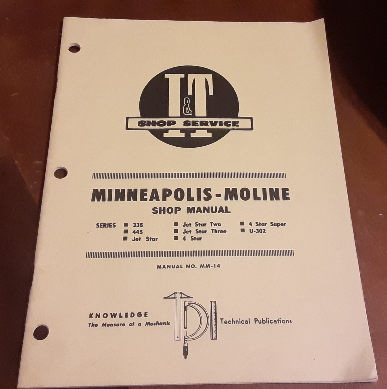 Primary image for Minneapolis Moline 335 445 Jet Star U-302 4 Star I&T Shop Repair Manual - new!