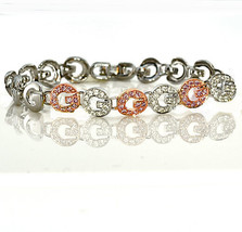Pink Diamonds - Bracelet 1.01ct Natural Fancy Pink 18K 16 Grams Mix Color - £5,487.45 GBP