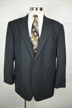 Mens Brooks Brothers Stretch Gray Pinstripe Sport Coat 46R - £27.16 GBP