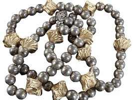 Vintage Sterling and 14K gold Beaded necklace - $376.20