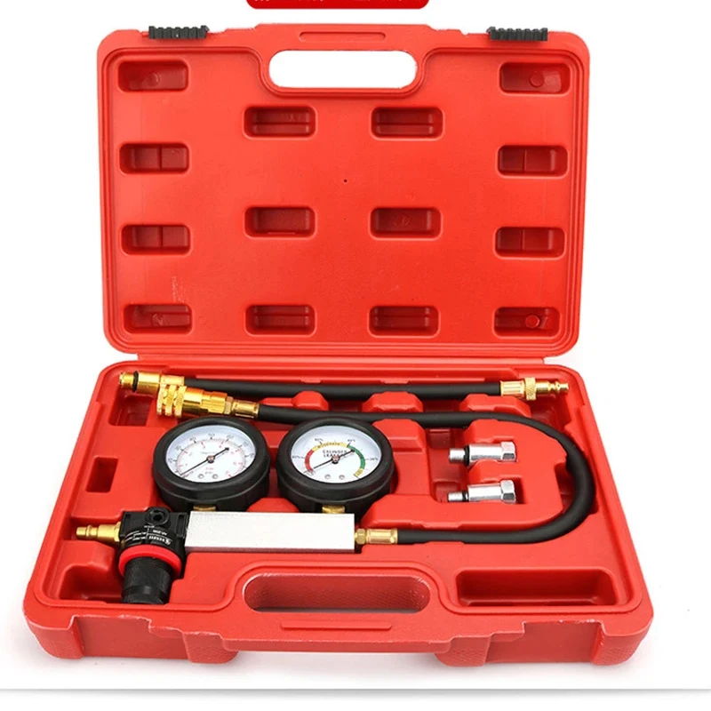 TU-21 Petrol Engine Cylinder Compression Leak Detector Tester Gauge Tool Kit C - £47.86 GBP